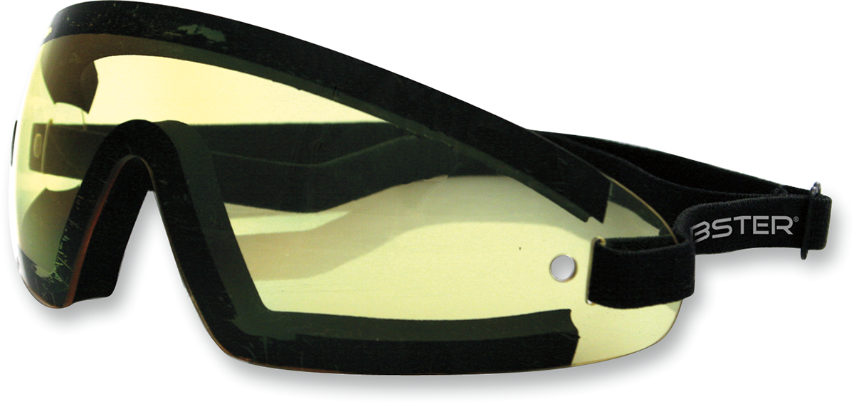 Bobster Wrap Around Sunglasses Black W/yellow Lens