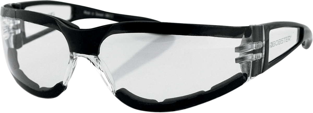 Bobster Shield Ii Sunglasses Black W/clear Lens