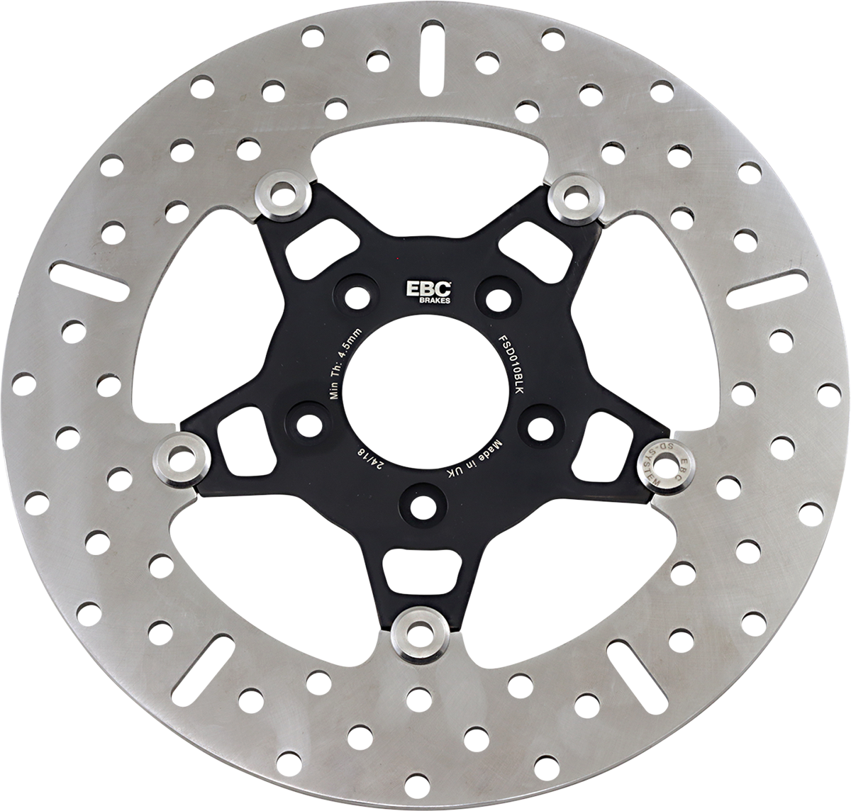 Ebc Floating Brake Rotor Chrome W/black Center