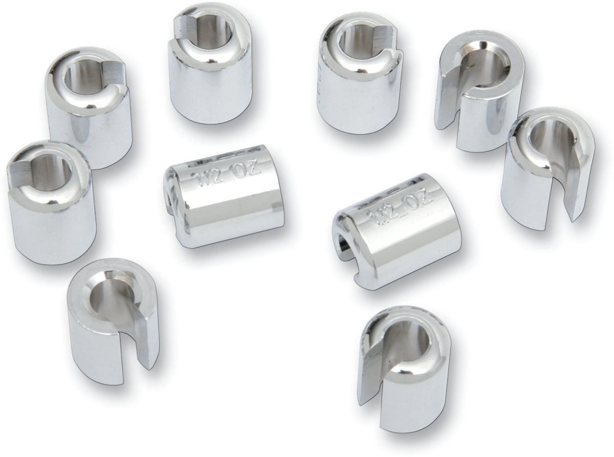 K&l Spoked Wheel Weights Chrome 1/2 Oz 10/pk