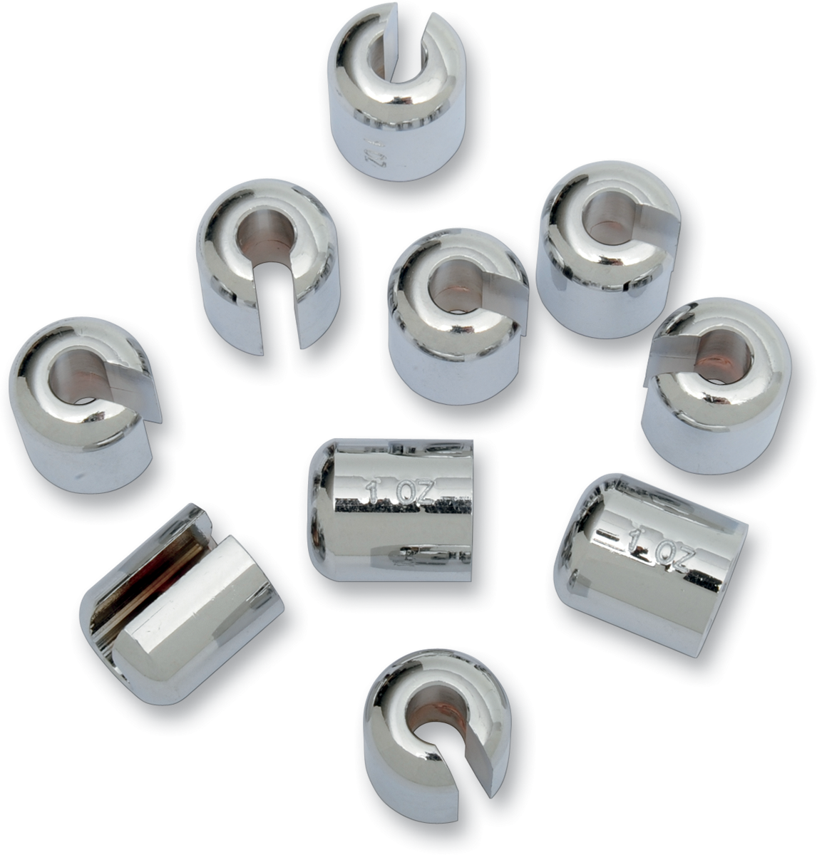 K&l Spoked Wheel Weights Chrome 3/4 Oz 10/pk