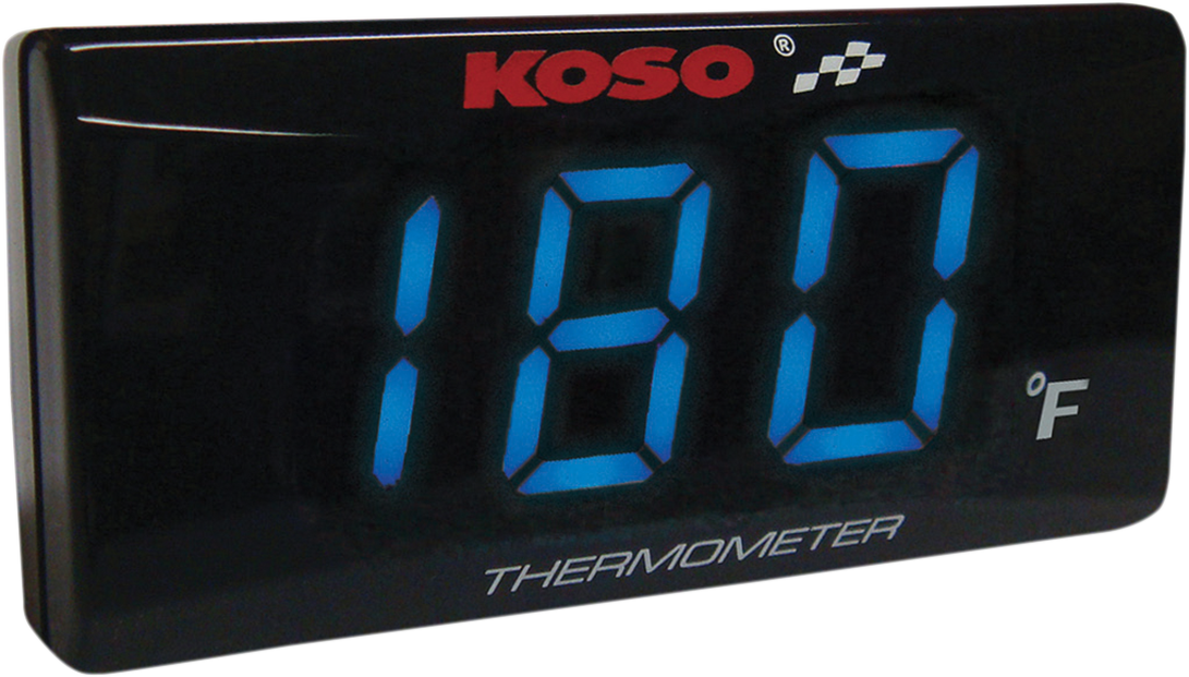 Koso Super Slim Temperature Gauge Blue Display