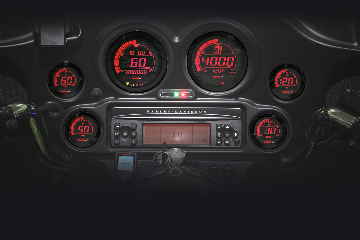 Koso Digital Gauge Cluster Black Bezel 04-13 Flht And Fltr